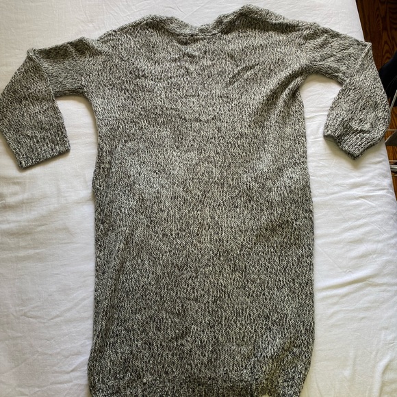 Grey marl long cardigan with pockets - Picture 2 of 4